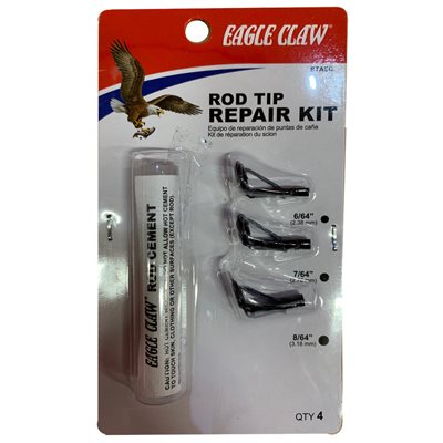 Eagle Claw Rod Tip Repair Kit - Black (with Glue)