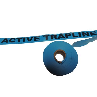 Flagging Tape Printed "Active Trapline" - Blue