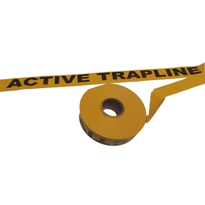Flagging Tape Printed "Active Trapline" - Yellow