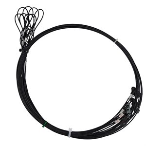 #3 Snare, 5 Ft.Black Cable, 5/64", 1X19 Cable, Cam Lock, Loop (1 Doz.)