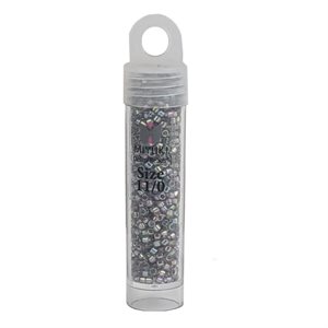 Delica Beads - RD Grey AB Gold Luster, (11/0)