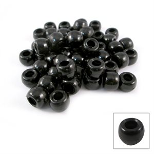 Plastic Crow Beads - Black