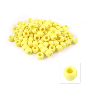 Plastic Crow Beads - Yellow
