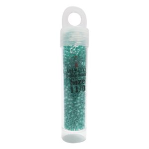 Delica Beads - Aqua Green Sparkle Crystal Lined