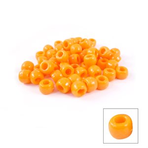 Plastic Crow Beads - Orange