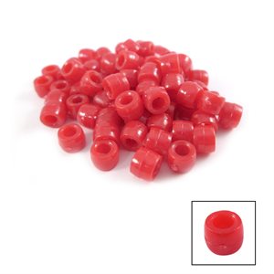 Plastic Mini Crow Beads - Red