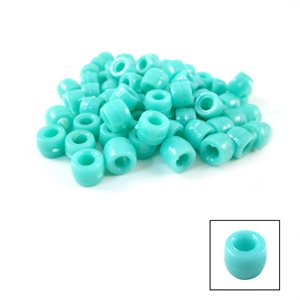 Plastic Mini Crow Beads - Turquoise