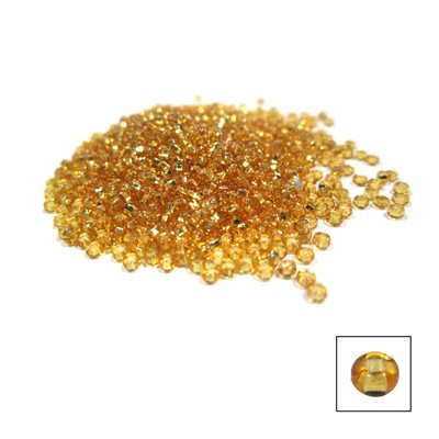 Glass Seed Beads - Silver Lined Gold