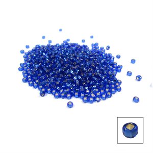 Glass Seed Beads - Silver Lined Dark Blue