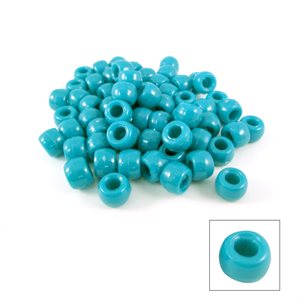 Plastic Crow Beads -Turquoise
