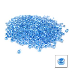 Glass Seed Beads - Crystal Lined Blue