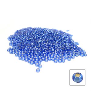 Glass Seed Beads - Silver Lined Medium Blue