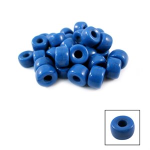 Glass Crow Beads - Medium Blue