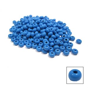 Glass Pony Beads - Medium Blue