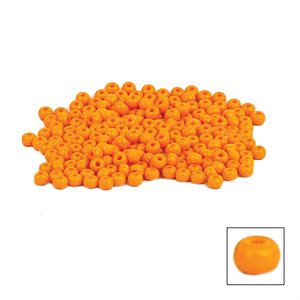 Glass Pony Beads - Op Light Orange