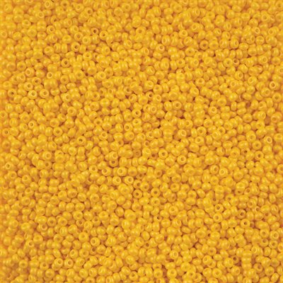 Seed Beads 10/0 Dyed Chalk Dark Yellow 250g