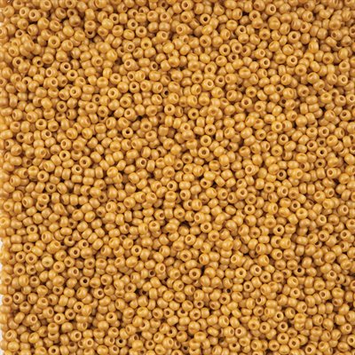 Seed Beads 10/0 Dyed Chalk Yellow-Brown 250g