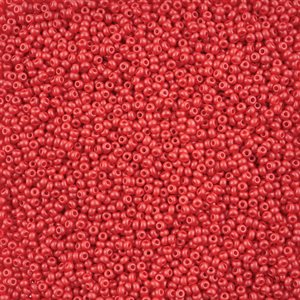 Seed Beads 10/0 Dyed Chalk Red