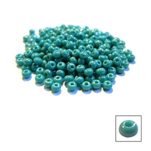 Glass Seed Beads - Opaque Turquoise, AB