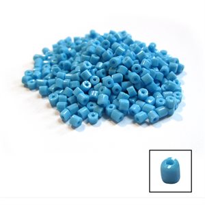 Glass 2 Cut Beads - Opaque Light Blue 