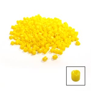 Glass 2 Cut Beads - Opaque Lemon 