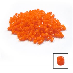 Glass 2 Cut Beads - Opaque Orange 