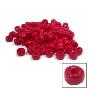 Glass Crow Beads Mini - Dark Red