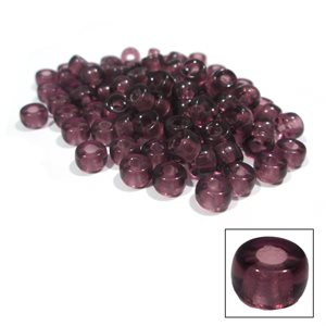 Glass Crow Beads Mini -  Transparent Purple