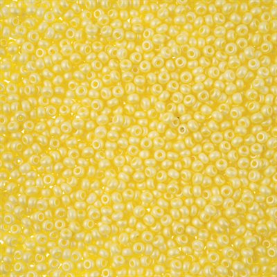 Seed Beads 11/0 Dyed Chalk Light Yellow 250g