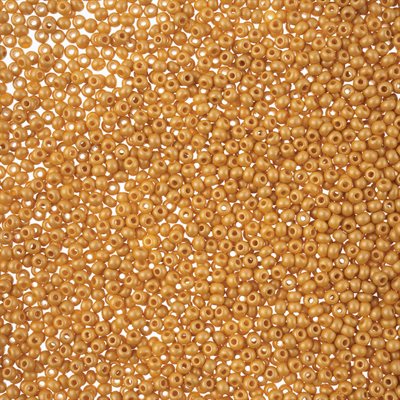 Seed Beads 11/0 Dyed Chalk Yellow-Brown 40g