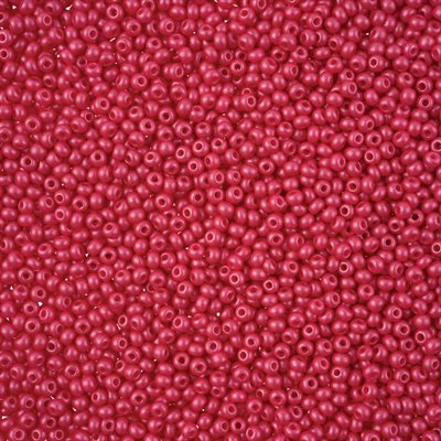 Seed Beads 11/0 Dyed Chalk Fuchsia 40g