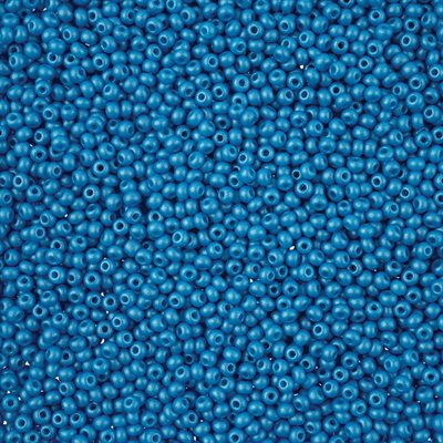 Seed Beads 11/0 Dyed Chalk Dark Turquoise 250g