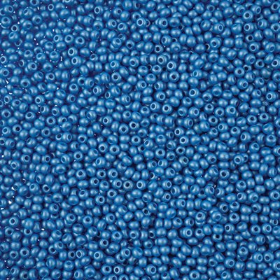 Seed Beads 11/0 Dyed Chalk Light Blue 40g