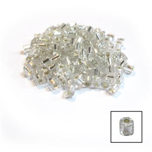 Glass 2 Cut Beads - Silver Lined Crystal 