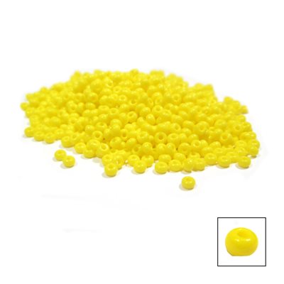 Glass Seed Beads - Lemon Yellow Opaque