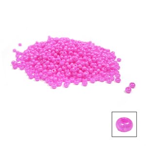 Glass Seed Beads - Rose Opaque Dyed