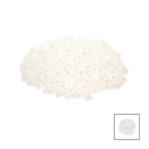 Glass Seed Beads - White Opaque Pearl