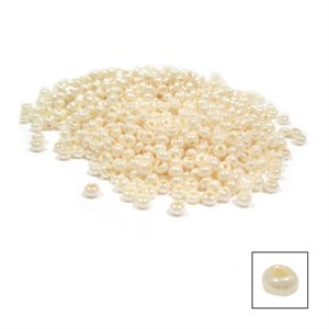 Glass Seed Beads - Eggshell Opaque Pearl