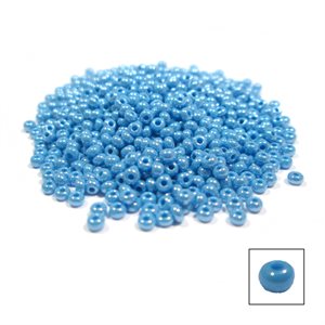 Glass Seed Beads - Light Blue Lustre Opaque