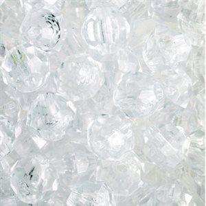 Facetted Beads - Crystal (6 mm)