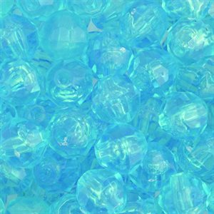 Facetted Beads - Light Blue Transparent (6 mm)