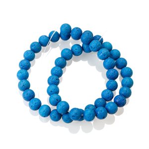 Lava Beads - Blue (6 mm) 