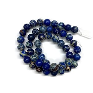 Beads - Round Stones, Blue Jasper  8 mm