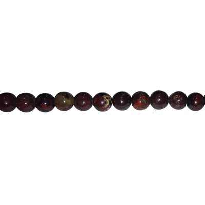 Beads - Round Stones, Poppy Jasper 8 mm