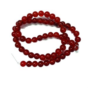 Beads - Round Stones,  Red Agate  6 mm