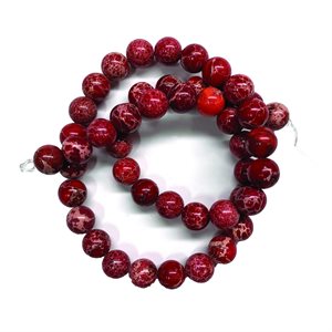 Beads - Round Stones, Red Jasper  8 mm