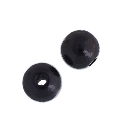 Wooden Beads Round 8 mm Black (100Pcs/Pkg)