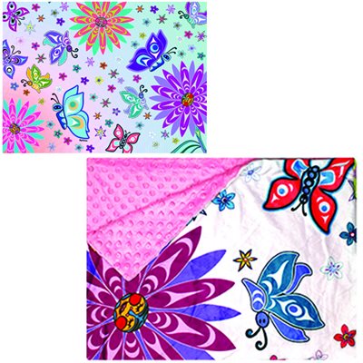 Baby Blanket - Butterfly & Flower
