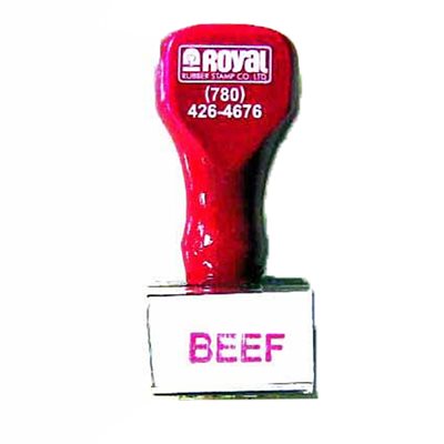 Rubber ID Stamp - Beef