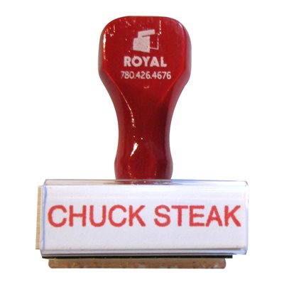 Rubber ID Stamp - Chuck Steak